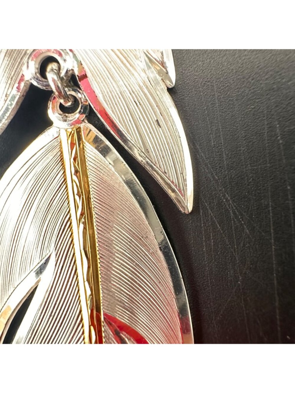 Montana Silversmiths Plume Feather Pendant Necklace Western Festival Statement - Picture 6 of 10
